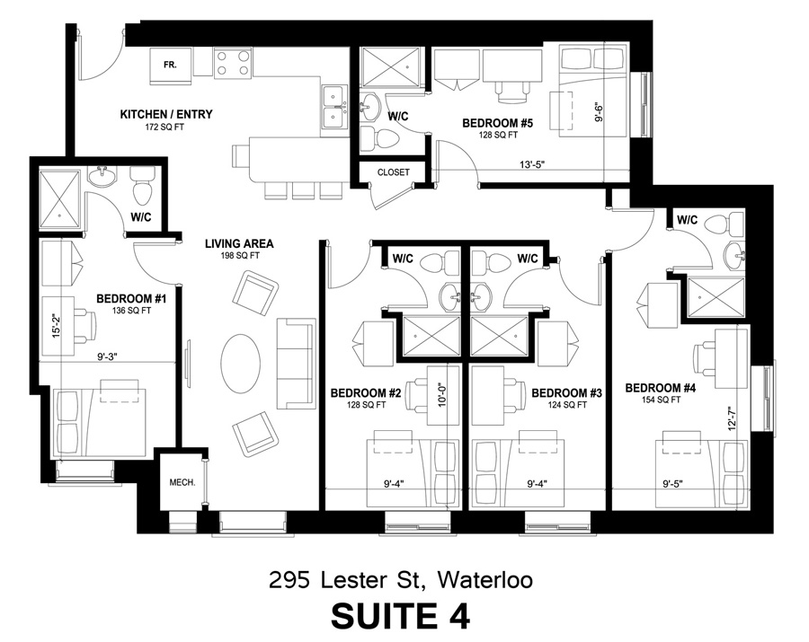 295 Lester Street - Suite #4 Layout